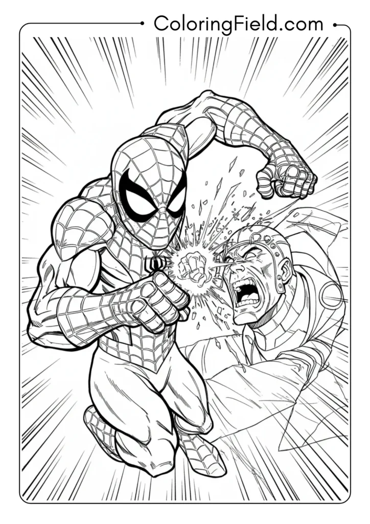 A dramatic punch impact scene