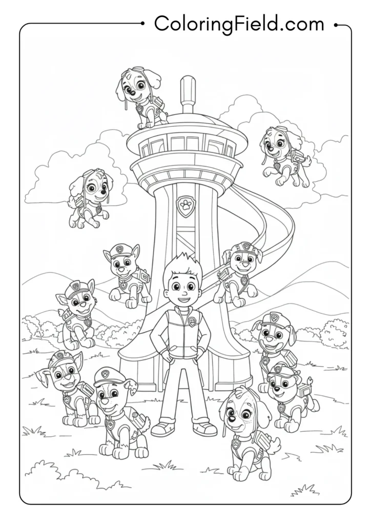 All Pups at Lookout Tower