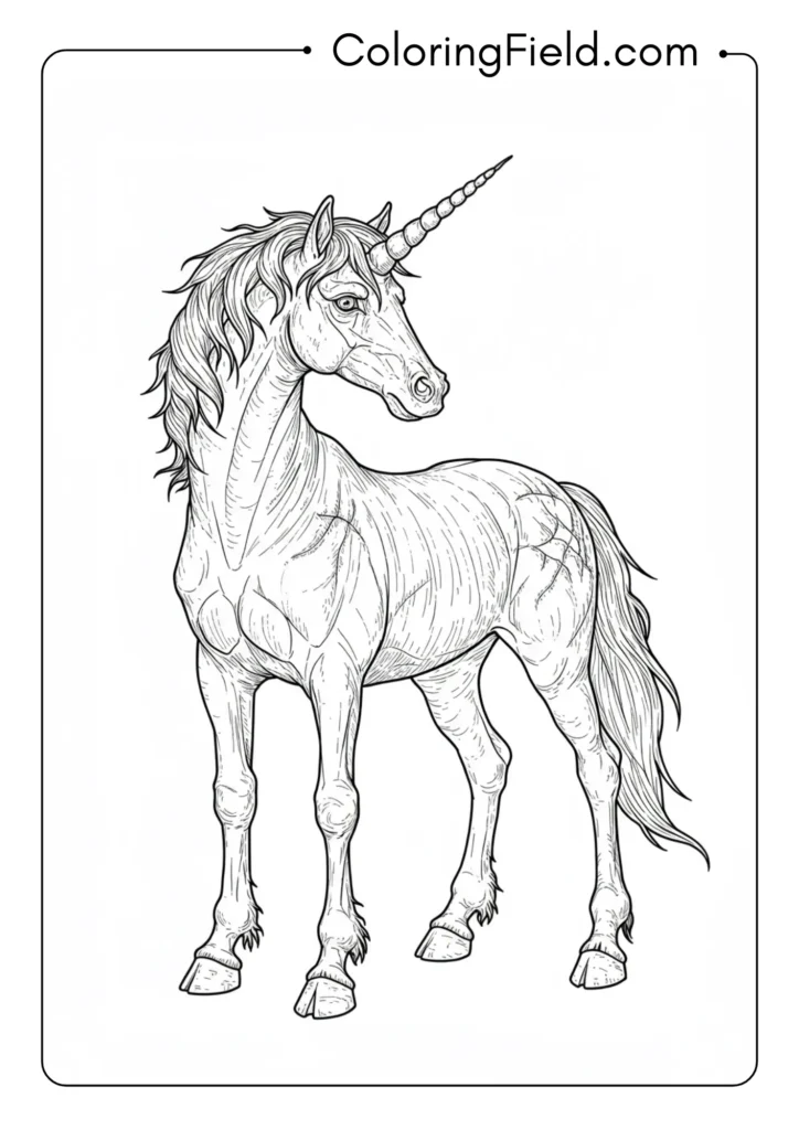 Ancient Unicorn with Battle Scars