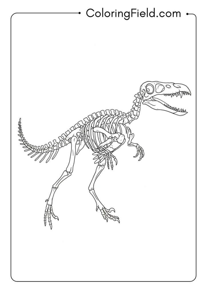 Archaeopteryx skeleton highlighting the transitional features