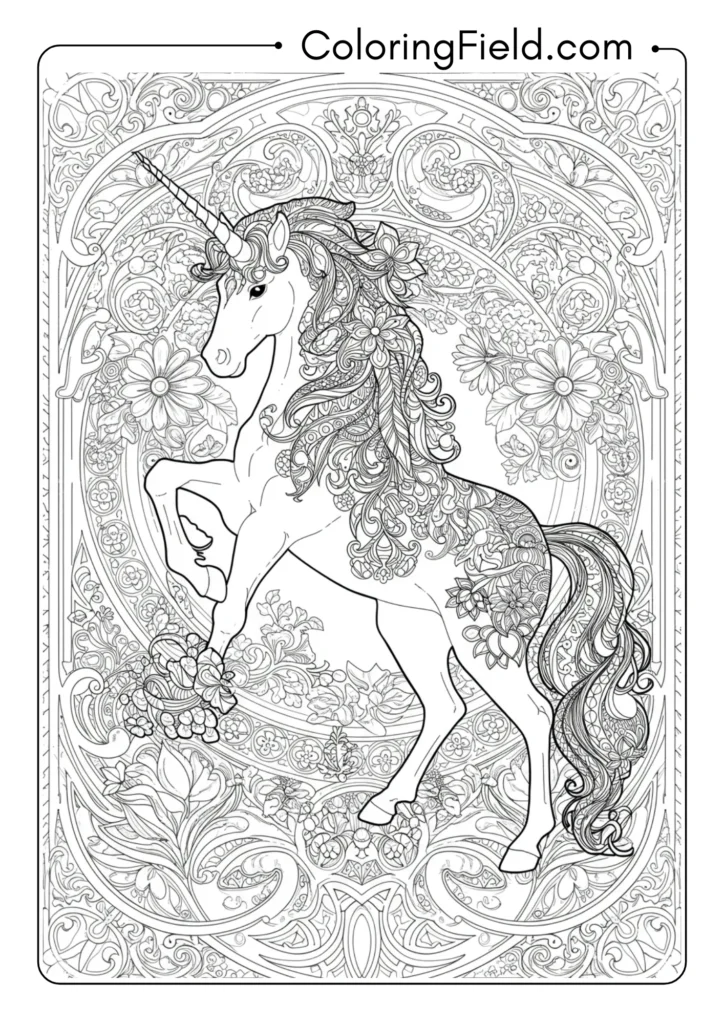 Art Nouveau Unicorn