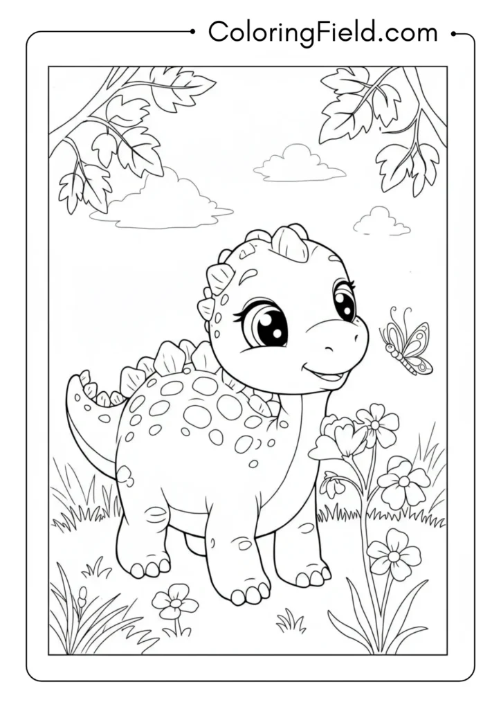 Baby Stegosaurus with disproportionately small plates