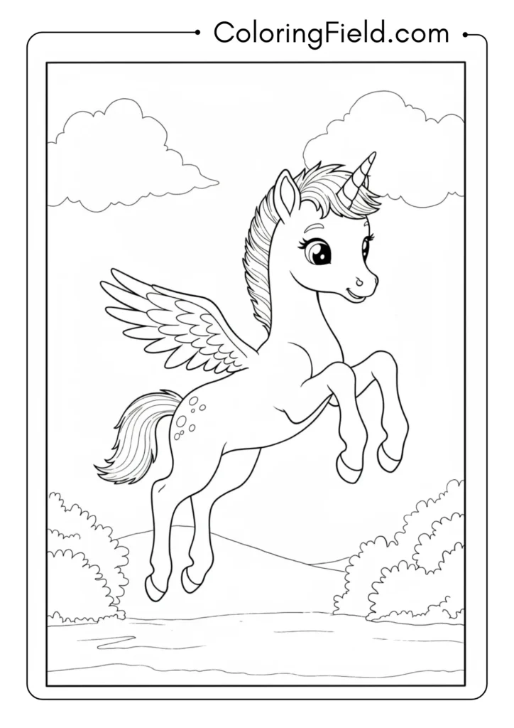 Baby Unicorn Learning to Fly