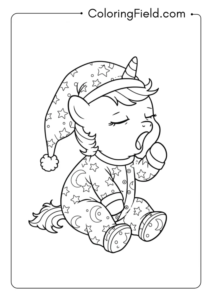 Baby Unicorn in Pajamas