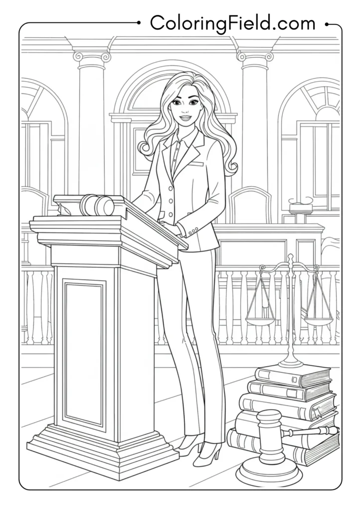 Barbie Movie Courtroom