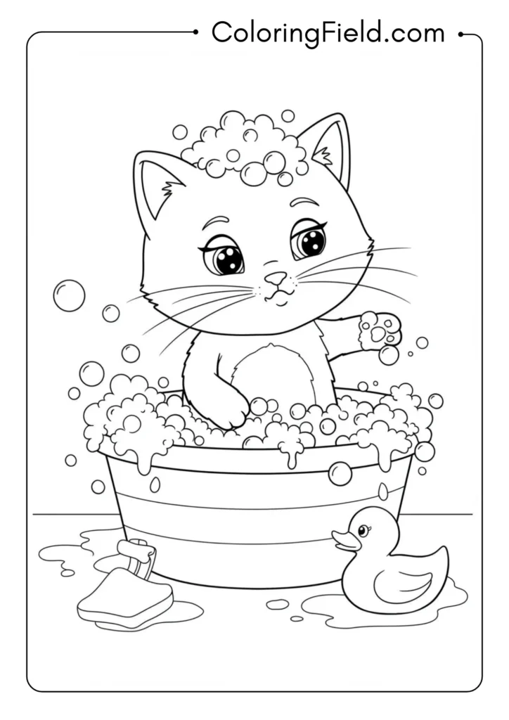 Bath Time Kitten