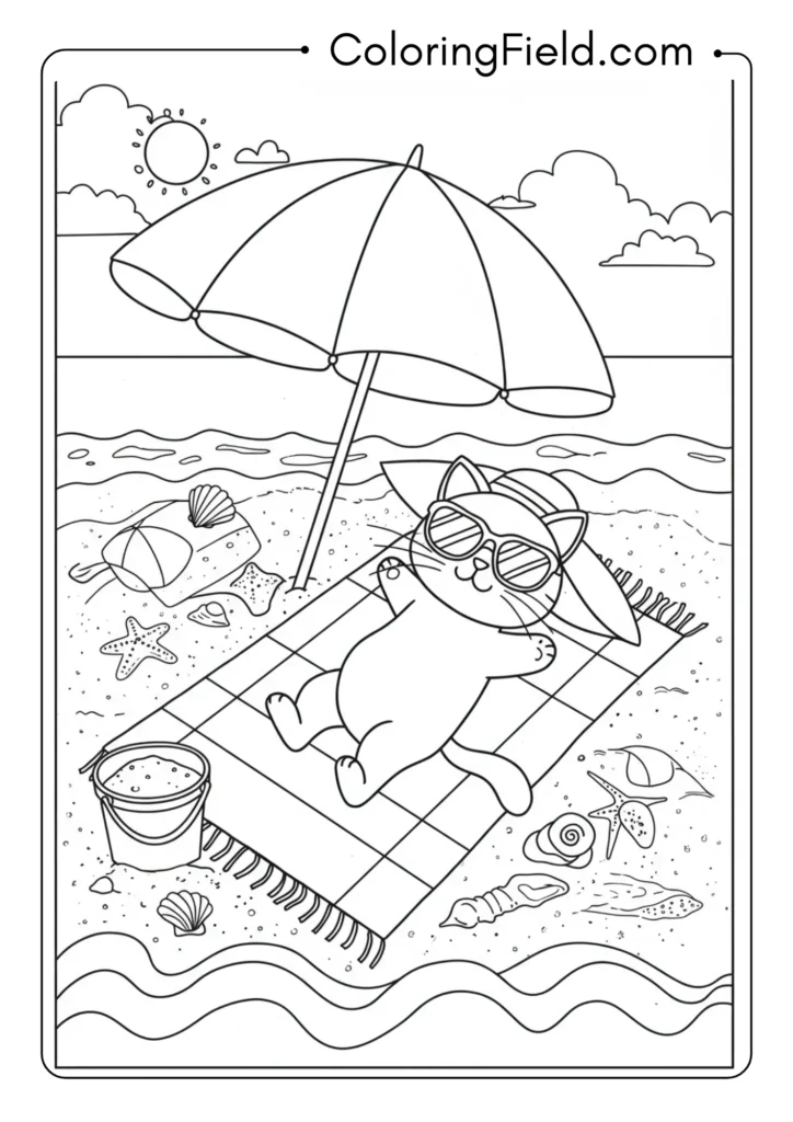 Beach Vacation Cat