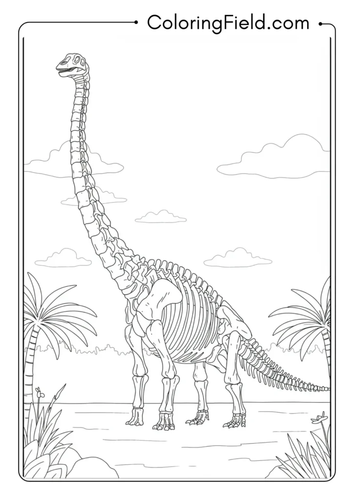 Brachiosaurus skeleton outline