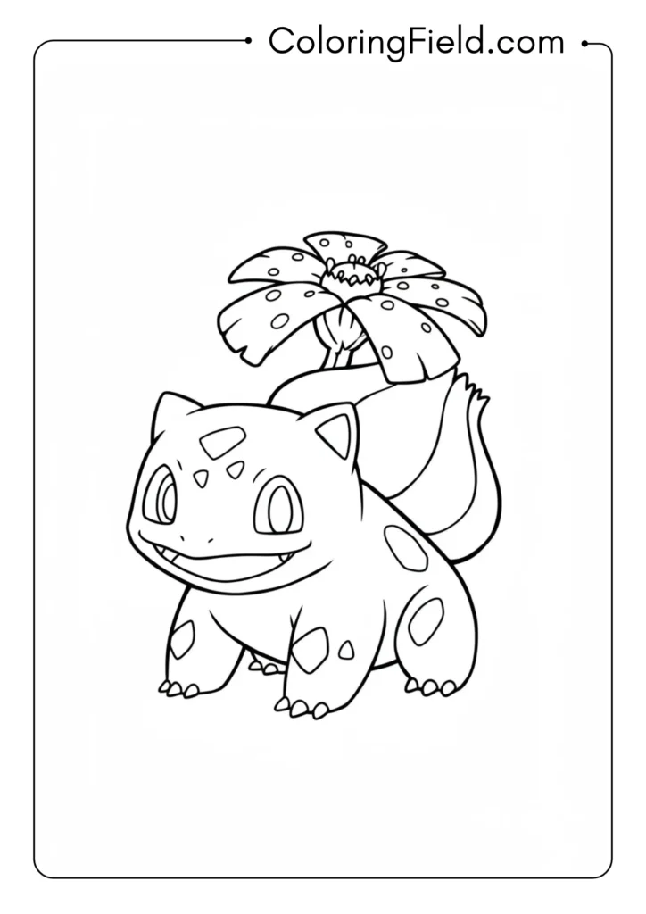Bulbasaur with a flower on its back