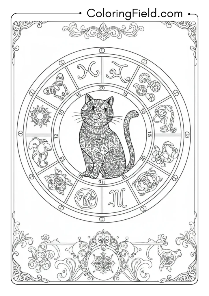 Cat Zodiac Wheel