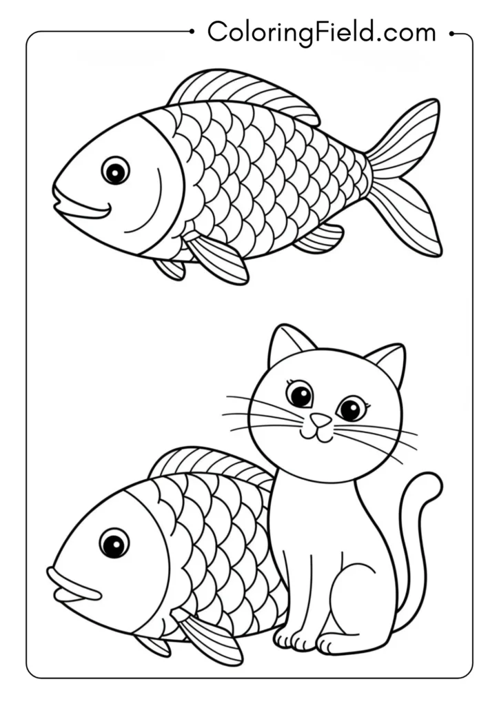 Cat with Big Fish