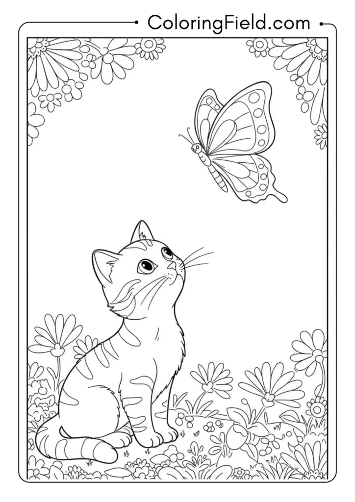 Cat with Butterfly