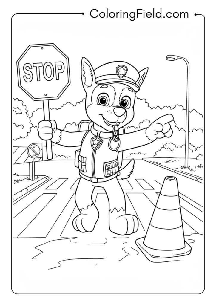 Chase Directing Traffic