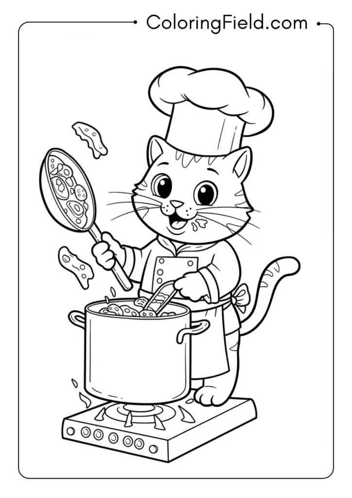 Chef Cat Cooking