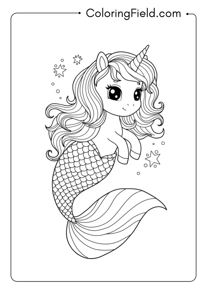 Chibi Unicorn Mermaid