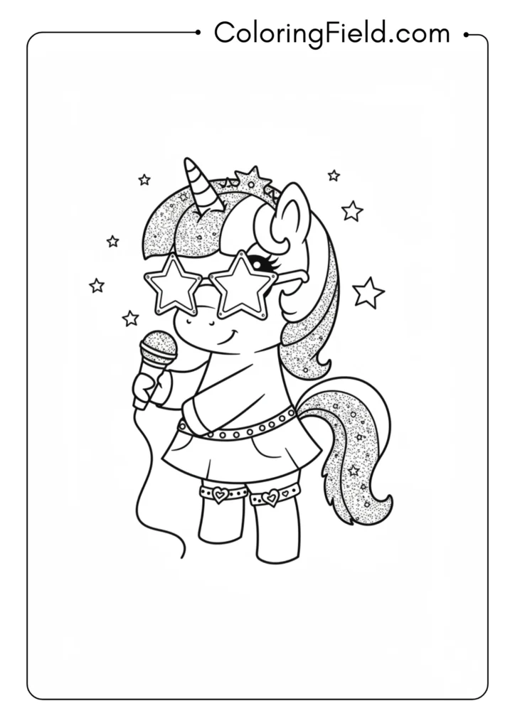 Chibi Unicorn Pop Star