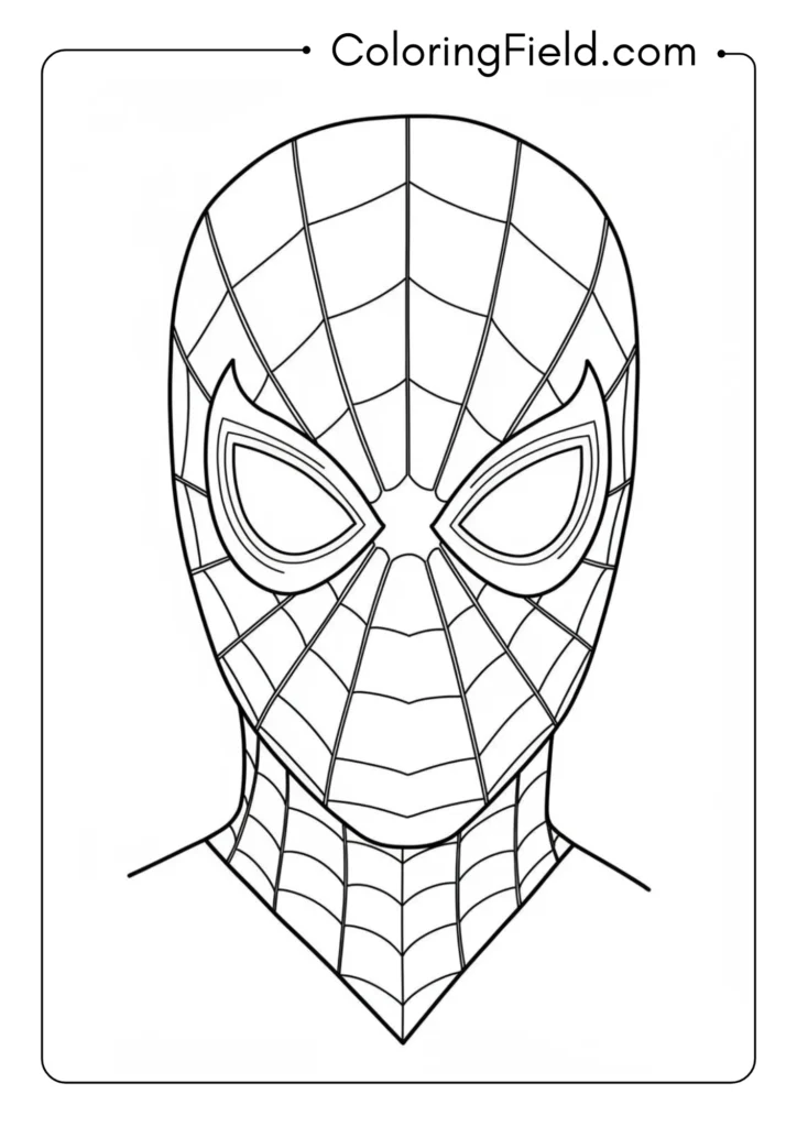 Close-up of Miles' Spider-Man mask