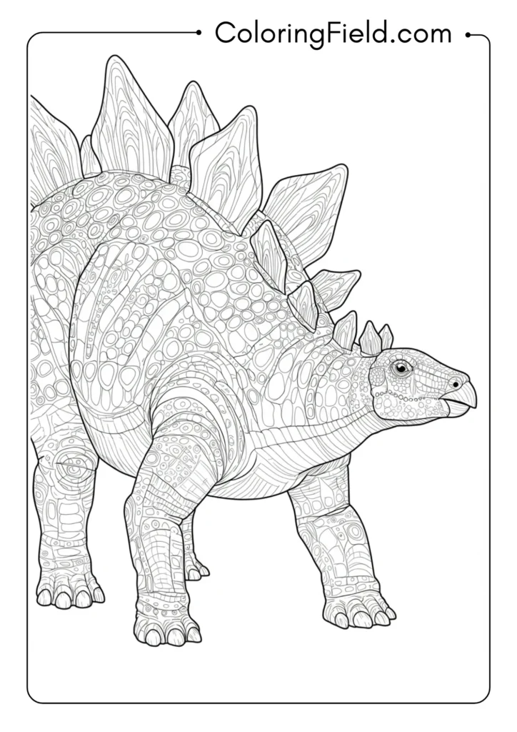 Close-up of Stegosaurus back