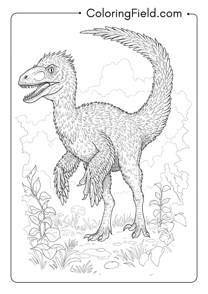 Correctly feathered theropod dinosaur