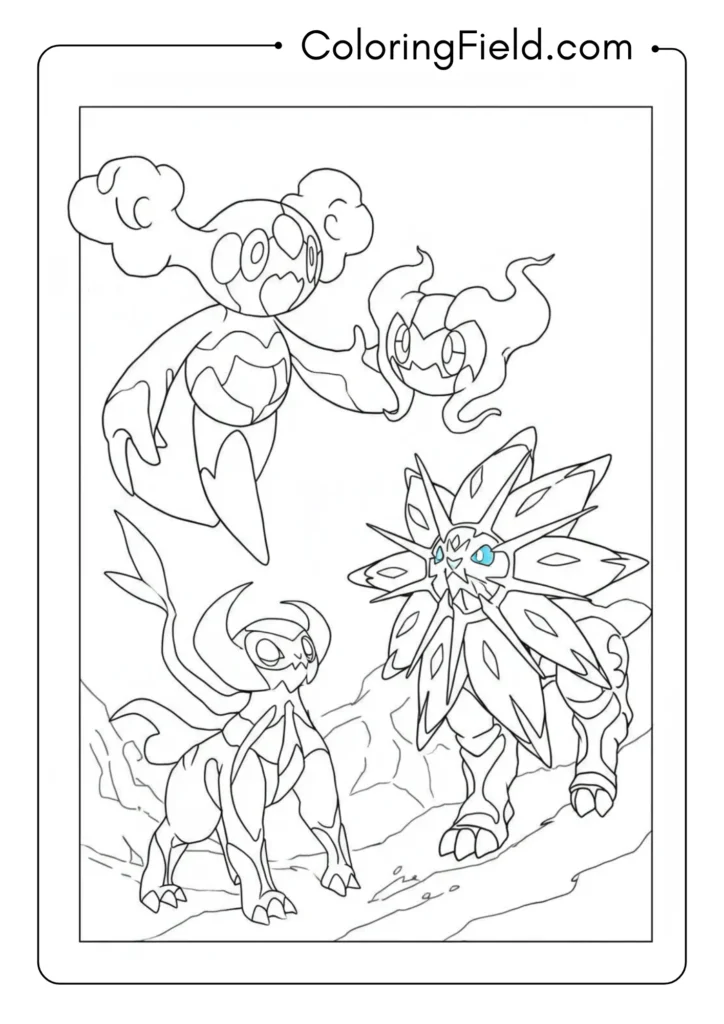 Cosmog to Cosmoem to Solgaleo_Lunala paths