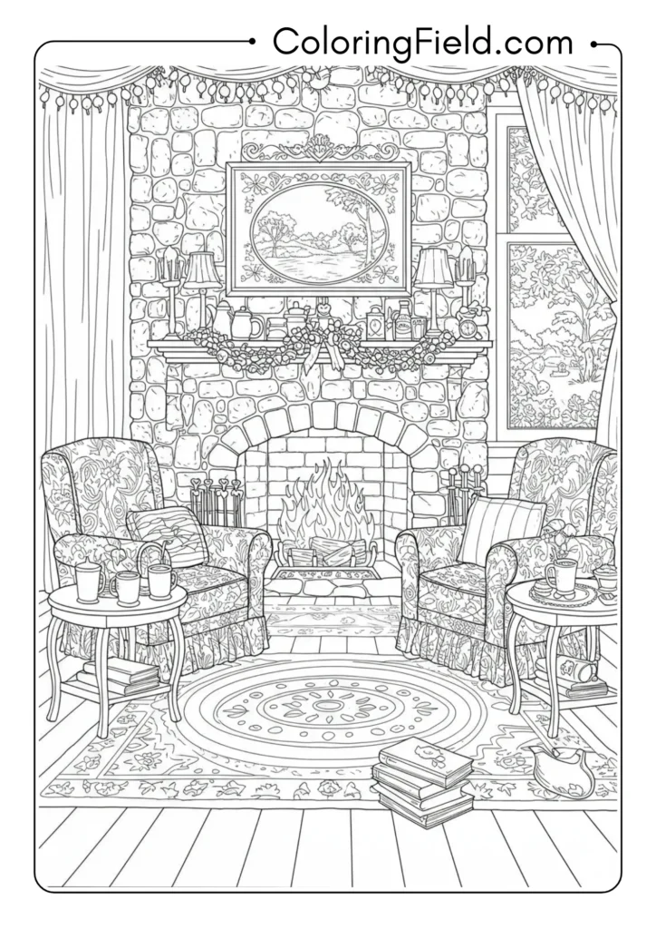Cozy Cabin Interior Scene