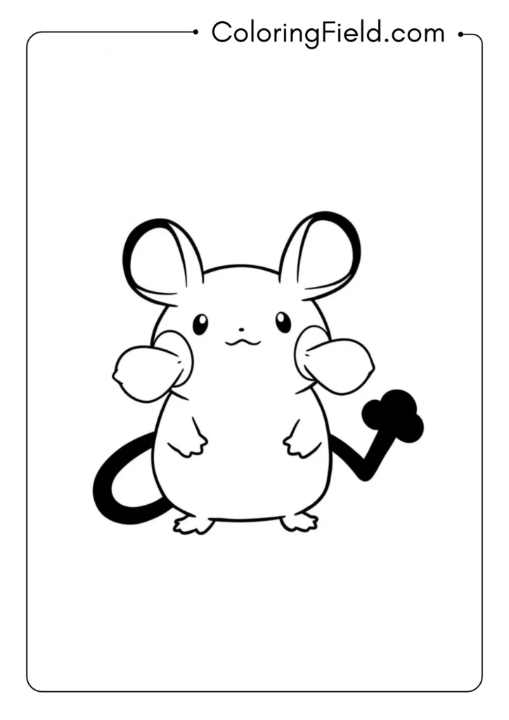 Dedenne with tiny cheek pouches