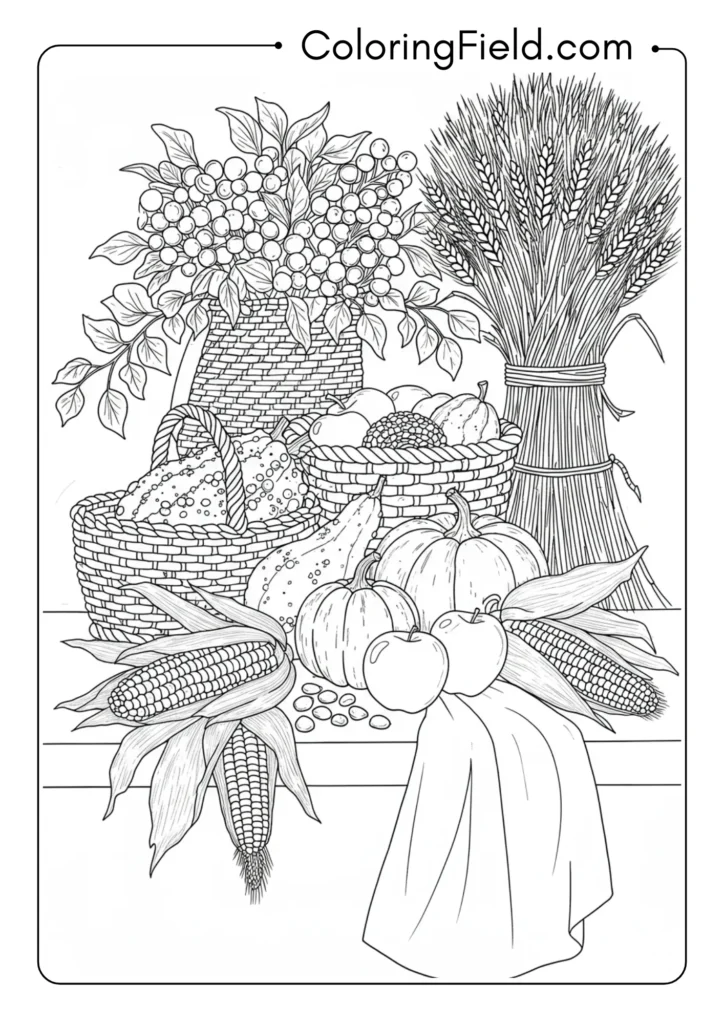 Detailed Harvest Still Life