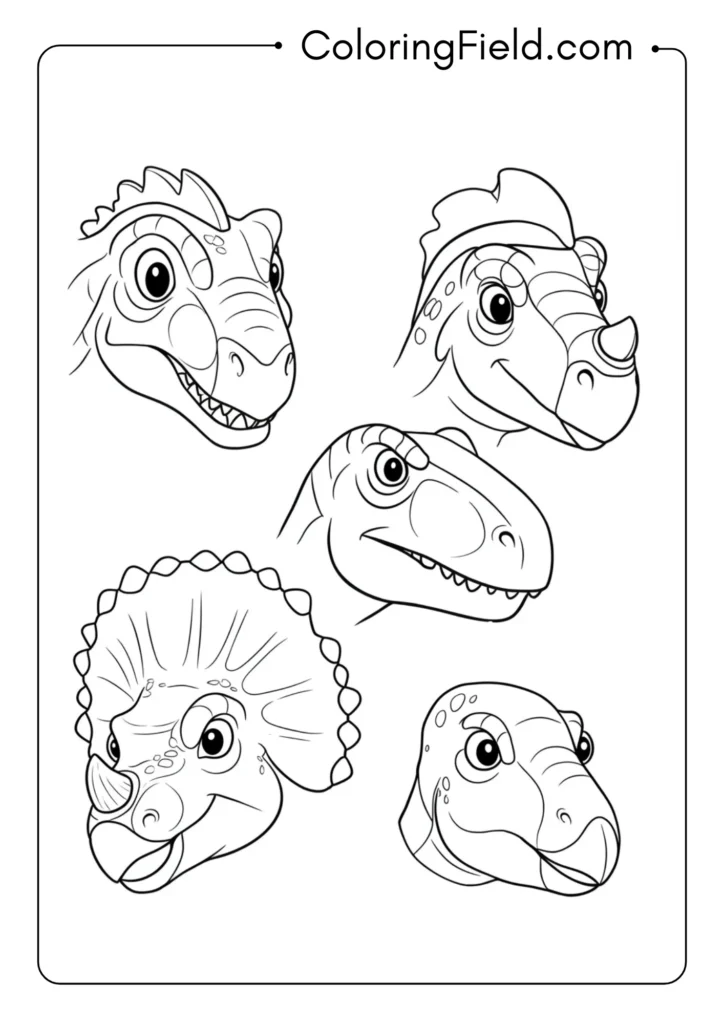 Dinosaur face collection