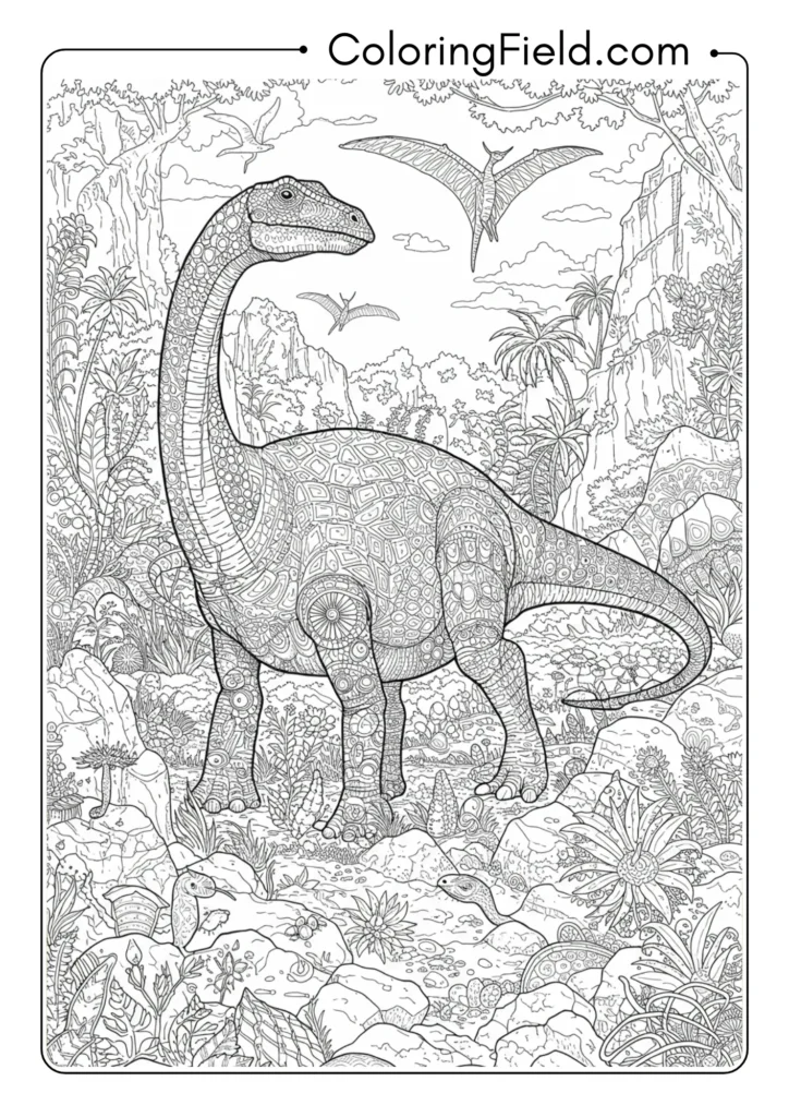 Dinosaur with elaborate habitat integration