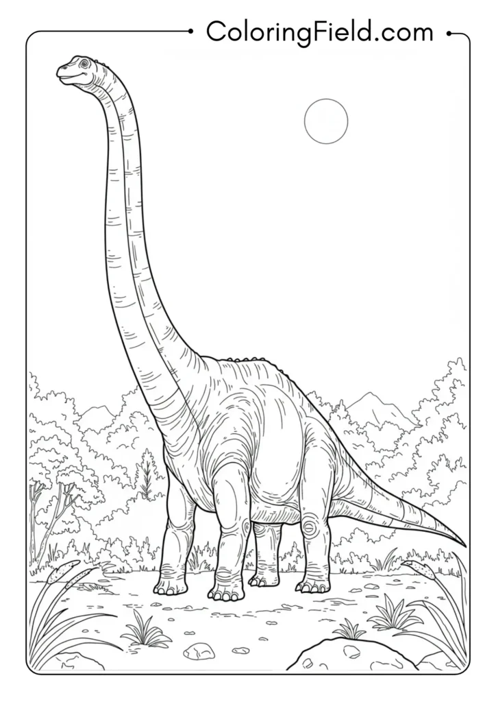 Diplodocus showcasing its incredibly long neck and tail