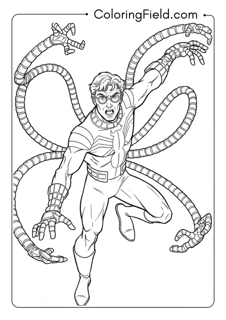 Doctor Octopus with his four mechanical arms