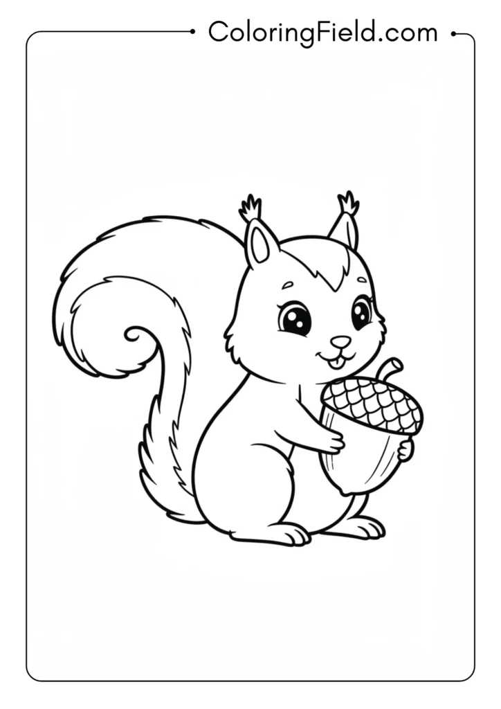 Easy Squirrel with Acorn