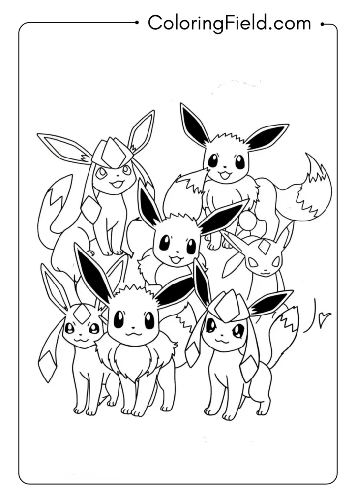 Eevee with all its evolutions