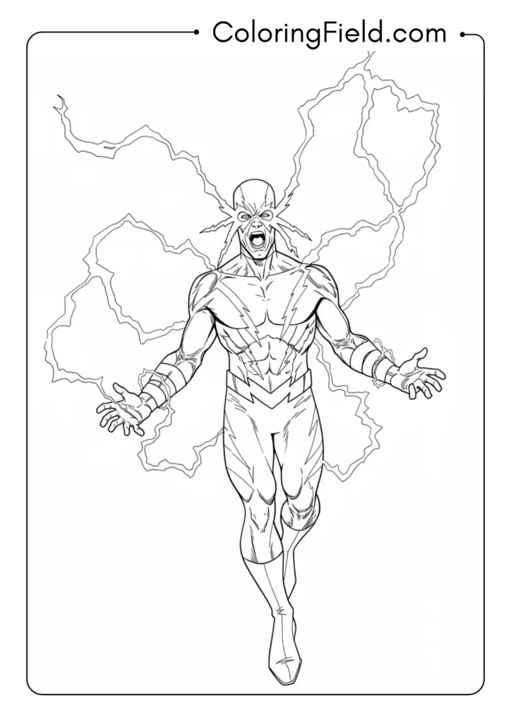 Electro with electricity arcing around his body