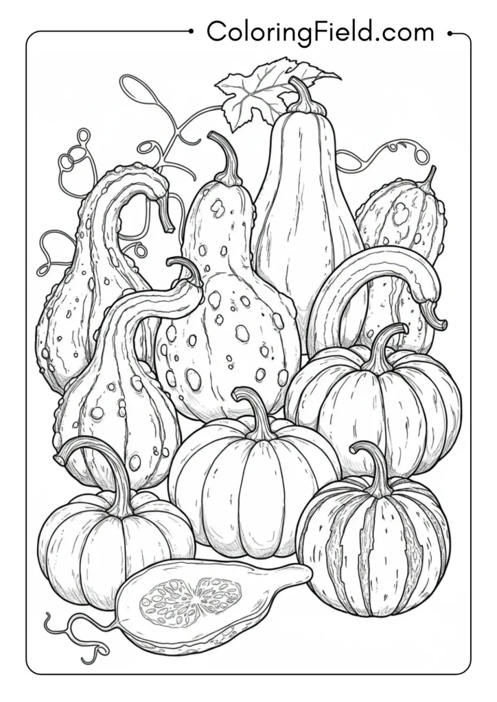 Elegant Decorative Gourds Arrangement