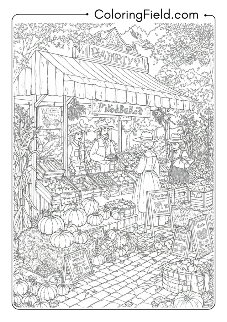 Farmers Market Harvest Stand