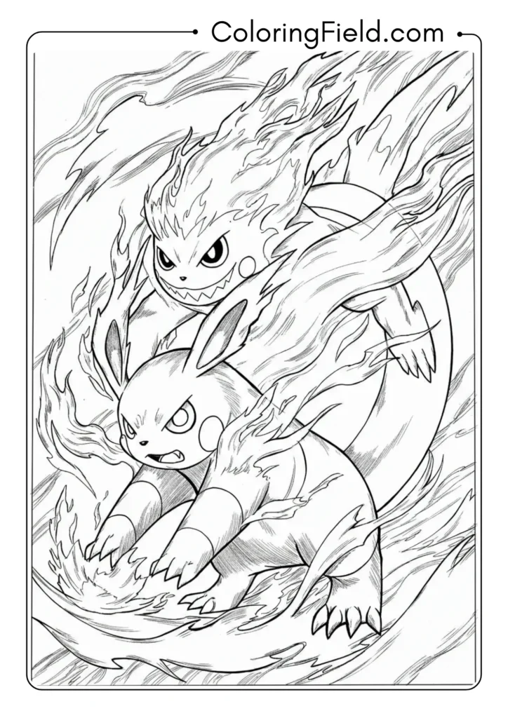 Fire-type Pokemon in action