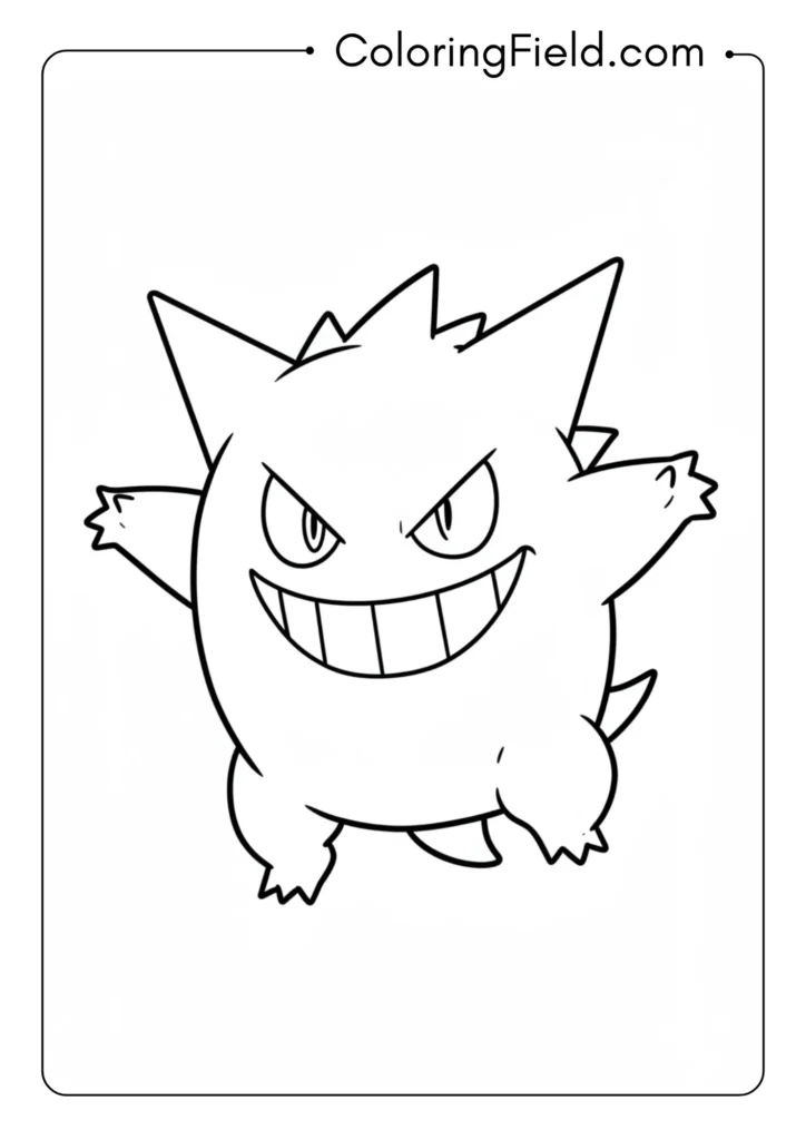 Gengar with a mischievous grin