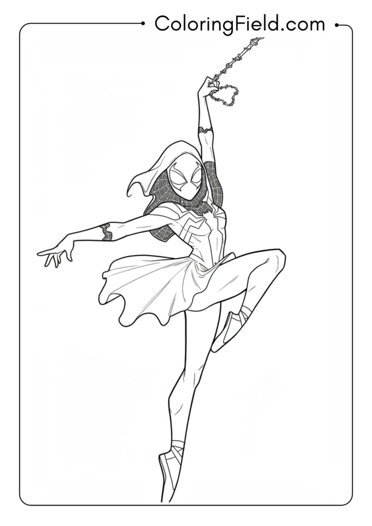 Ghost-Spider mid-swing