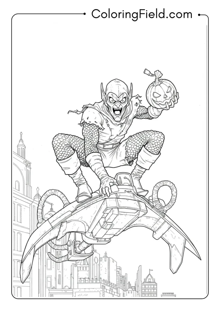 Green Goblin on his glider