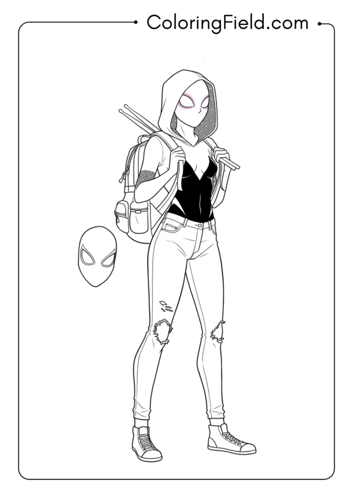 Gwen Stacy in casual clothes