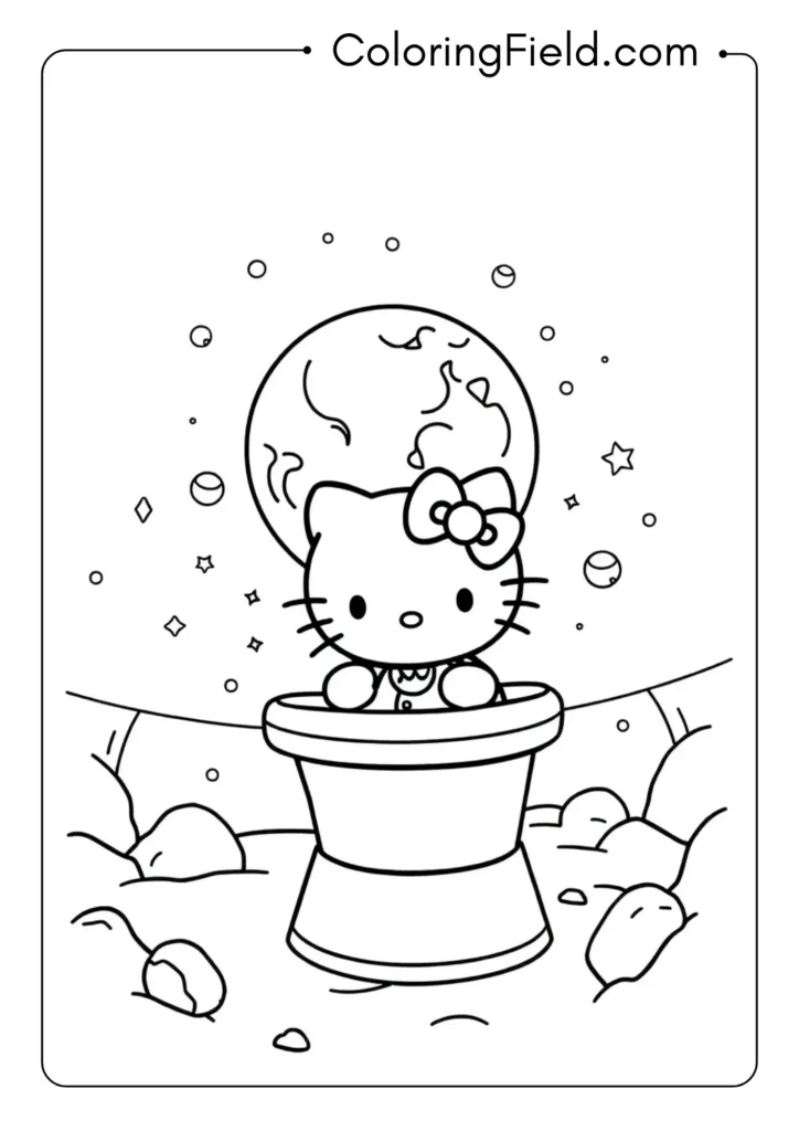 Hello Kitty in a planetarium 