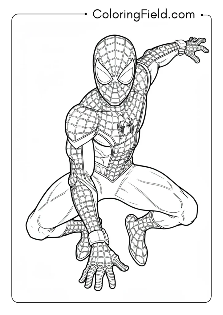 Hyper-detailed Spider-Man costume