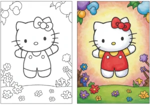 Hello Kitty Coloring Pages