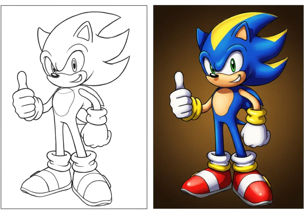Sonic Coloring Pages