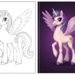 Unicorn Coloring Pages