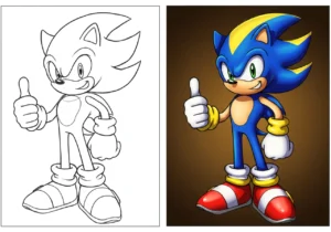 Sonic Coloring Pages