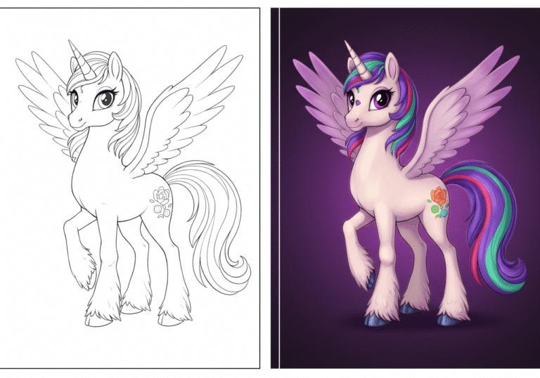 Unicorn Coloring Pages