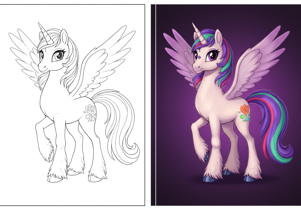 Unicorn Coloring Pages