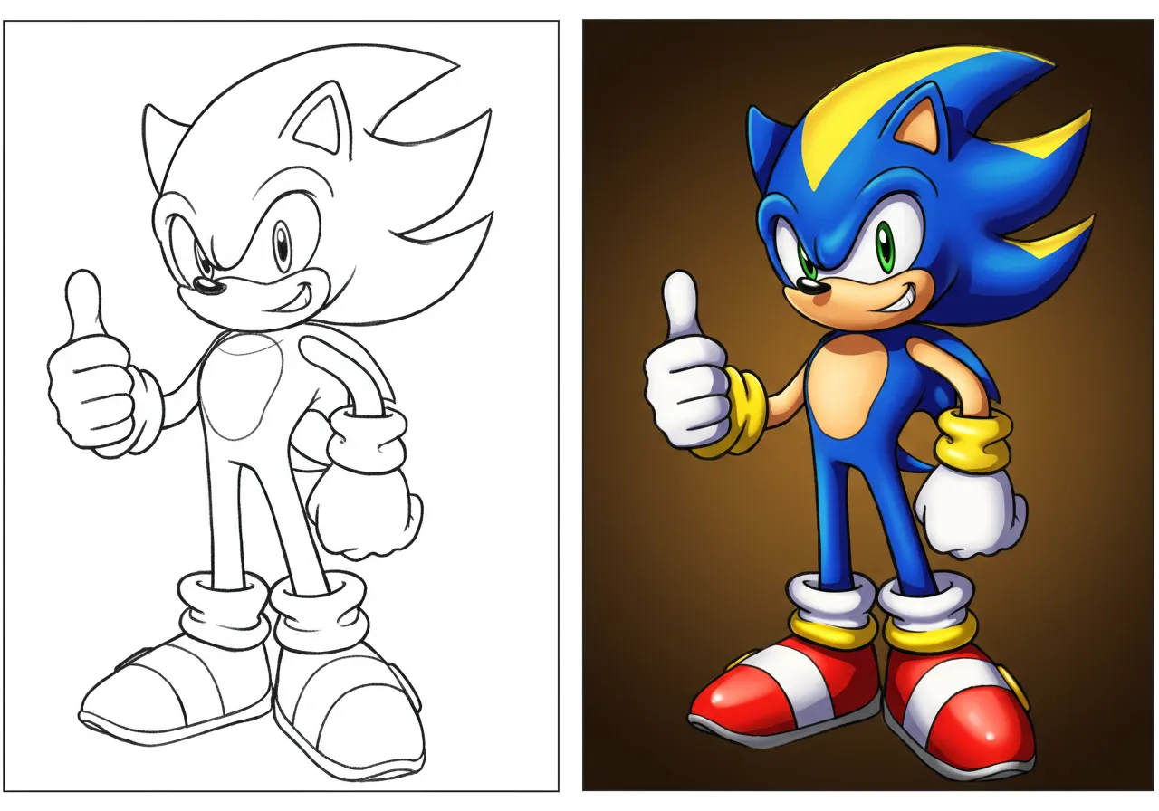 Sonic Coloring Pages